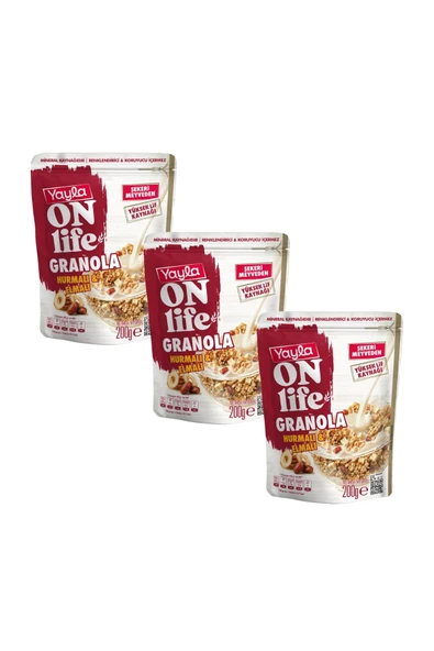 Yayla Onlife Hurmalı ve Elmalı Granola 200 g x3 ürün görseli 1