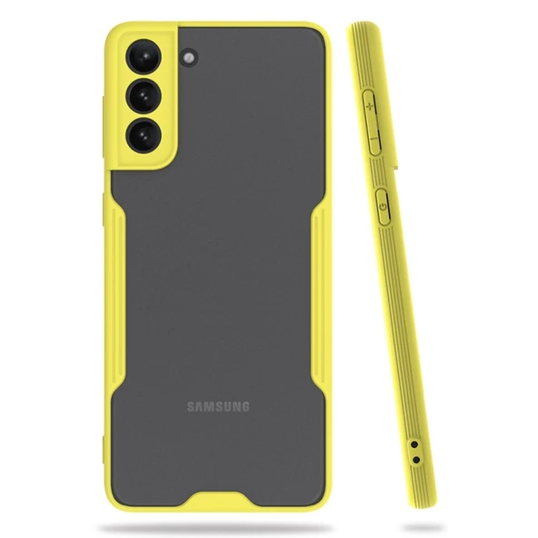 Samsung Galaxy S21 Plus Kılıf Platin Silikon - Sarı ürün görseli 1