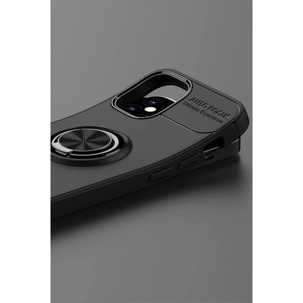 Apple İphone 12 Mini Kılıf Range Yüzüklü Silikon - Mavi - Resim 5