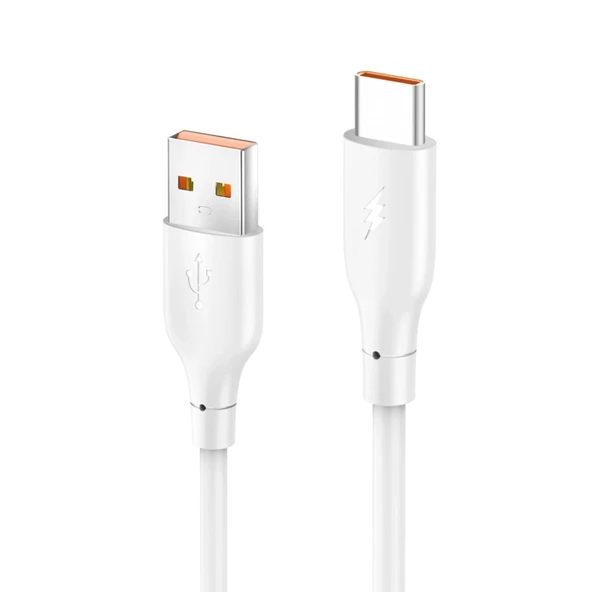 Dc65 Usb To Type-c 1m 3.0a Hızlı Şarj Kablo - Beyaz ürün görseli 1