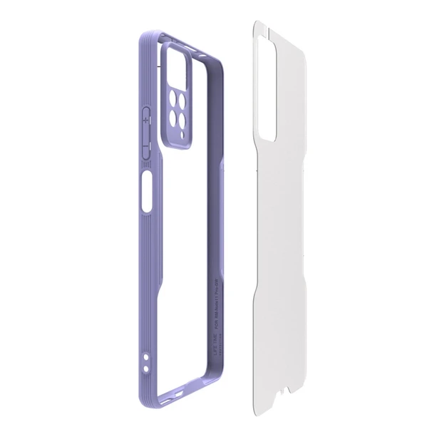 Xiaomi Redmi Note 11 Pro Kılıf Platin Silikon - Pembe - Resim 2