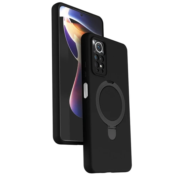 Xiaomi Redmi Note 12 Pro 4g Regal Magsafe Standlı Kapak - Siyah ürün görseli 1