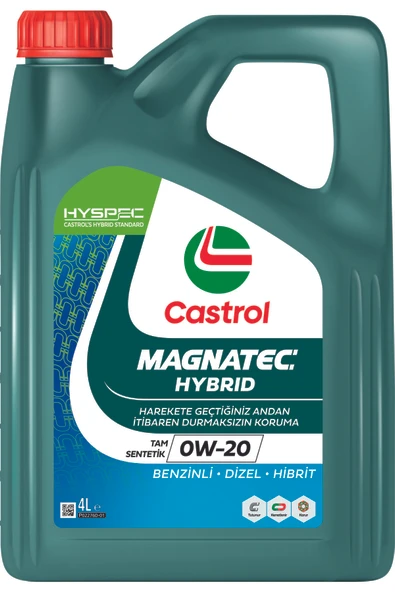 Castrol MAGNATEC HYBRID 0W-20 4 LİTRE MOTOR YAĞI ürün görseli 1