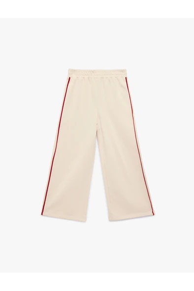 Koton Kız Bebek Pamuklu Şardonlu Biyeli Geniş Paça Eşofman Altı ürün görseli 1