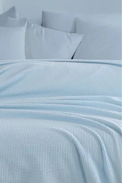 Ecocel Pike Örtü Battal 220x230cm Karde BebeMavi - Resim 3
