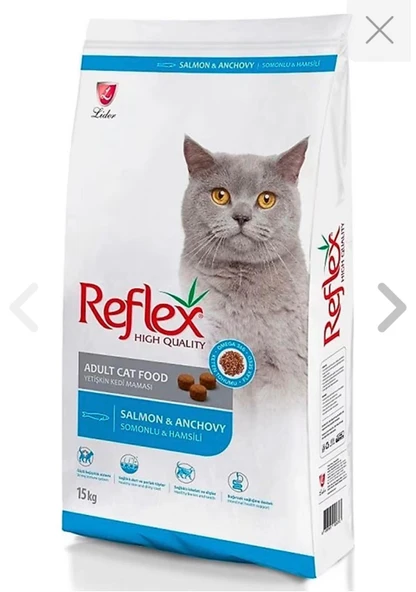 Reflex Somonlu ve Hamsili 15 kg Yetişkin Kedi Maması ürün görseli 1
