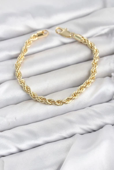CM Burgu Model Gold Renk Pirinç Kadın Bileklik TJ-BB8591 ürün görseli 1