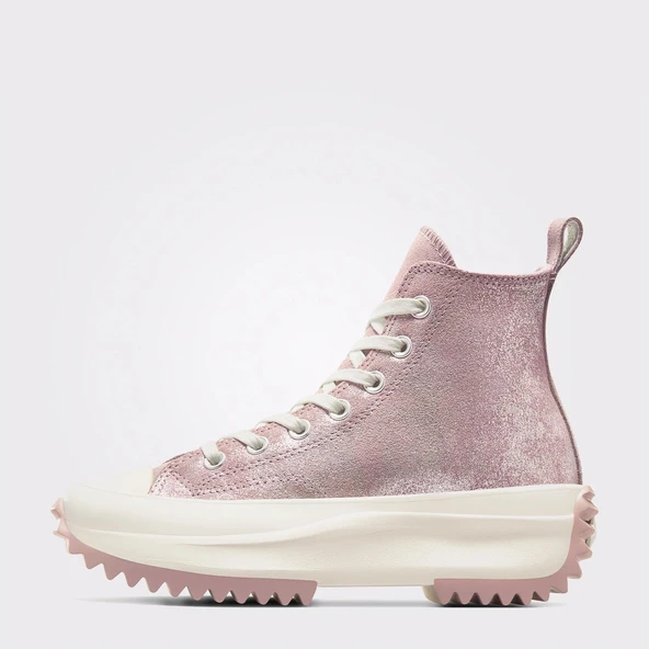 Converse Run Star Hike Unisex Pembe Süet Platform Sneaker - Resim 3