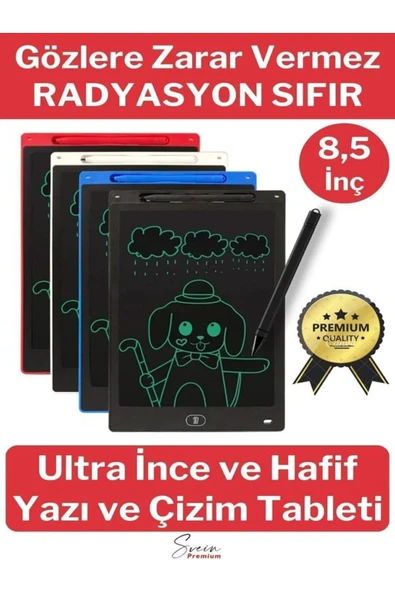 Ufak Tefek Şeyler 8,5 Inç Writing Lcd Grafik Dijital Kalemli Çizim Tableti Silinebilir Not Yazma Eğitim Yazı Tahtası ürün görseli 1