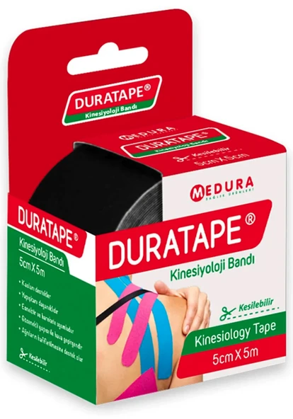 Duratape Kinesiyoloji Bandı Siyah 5 cm x 5 m ürün görseli 1
