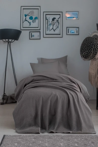 Ecocel Pike Örtü Tek Kişilik 160x230cm Karde Antrasit ürün görseli 1