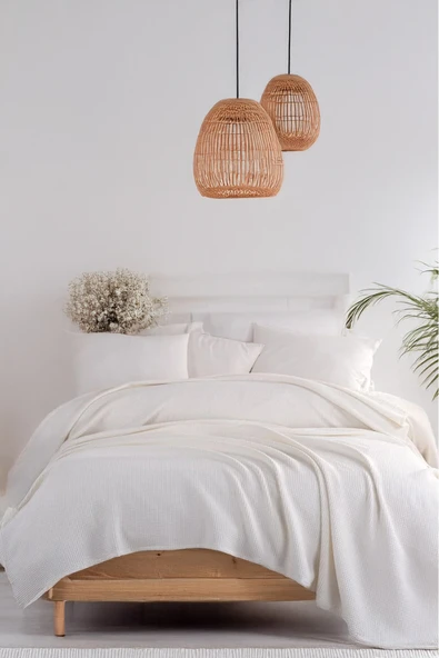 Ecocel Pike Örtü Battal 220x230cm Karde Krem ürün görseli 1