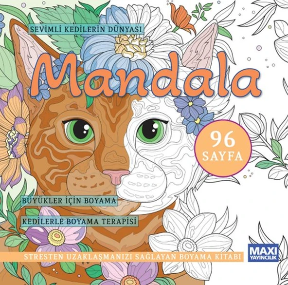 Sevimli Kedilerin Dünyası Mandala ürün görseli 1