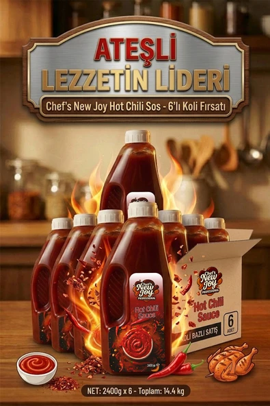 Hot Chili Sosu 2400 G x 6 Adet - 1 Koli (Koli Bazlı Avantaj Paketi) ürün görseli 1