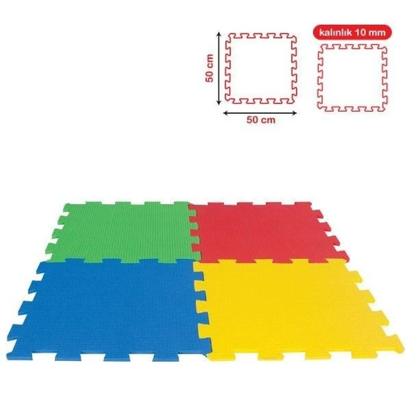 05-343 Eva Mat 50x50 10mm - Sarı, yeşil, mavi, kırmızı  renk den stokta olan renk gönderilir ürün görseli 1