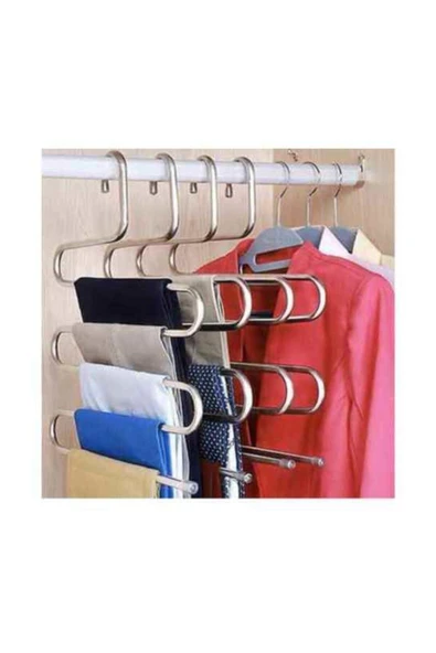Ufak Tefek Şeyler Elbise Askılığı 5 Katlı Akıllı Pantolon Eşarp Askısı 6143 ürün görseli 1