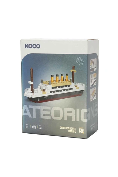 Titanic Yapım Seti 271 Parça – Mini Model 13,5 cm – Resimli Talimatlı – Yapı Oyuncak Seti - Resim 5