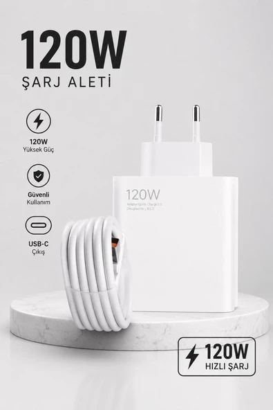 Turbo Hızlı Şarj Destekli 120w Usb-c Şarj Seti ürün görseli 1