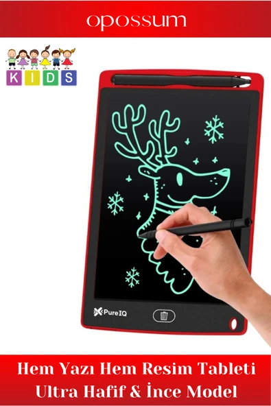 Ufak Tefek Şeyler Premium Lcd Ekranlı Kalemli Dijital Çizim Tableti Yazı Tahtası Boyama Resim Akıllı Tablet 8,5 Inç ürün görseli 1