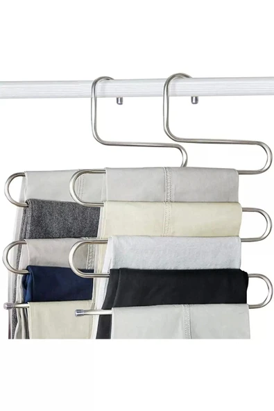 Ufak Tefek Şeyler Pantalon Ve Eşarp Askılığı Metal 5 Katlı ürün görseli 1