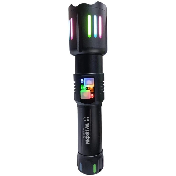 Wison Ws-9954 25w  Zoomlu Yeşil Lazerli Metal Şarjlı El Feneri ürün görseli 1