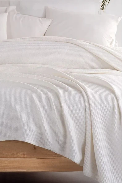 Ecocel Pike Örtü Battal 220x230cm Karde Krem - Resim 3