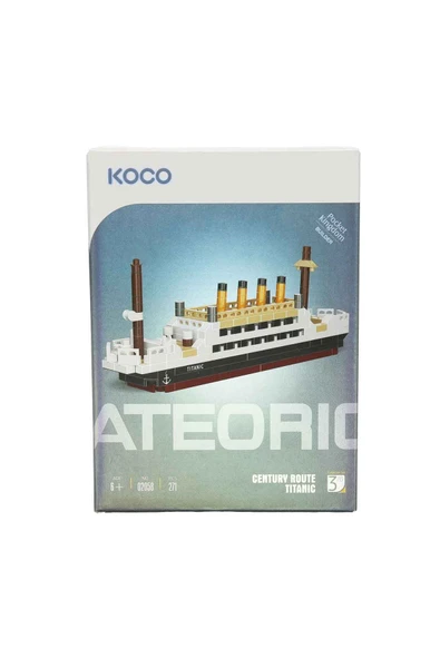 Titanic Yapım Seti 271 Parça – Mini Model 13,5 cm – Resimli Talimatlı – Yapı Oyuncak Seti - Resim 6