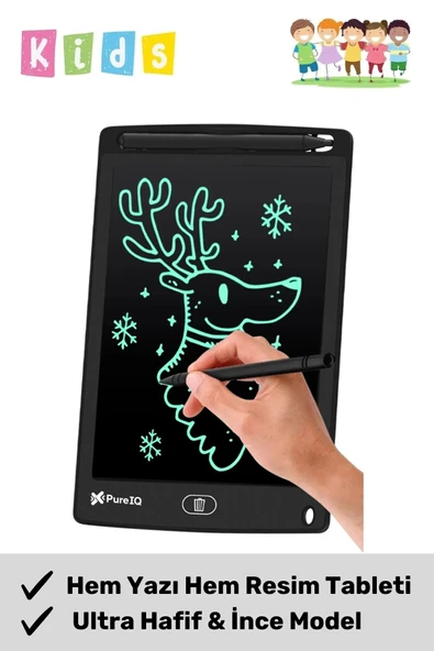 Ufak Tefek Şeyler Writing Tablet 8.5 Inç Lcd Dijital Kalemli Çizim Yazı Tahtası Grafik Not Yazma Eğitim Tableti CK97 ürün görseli 1