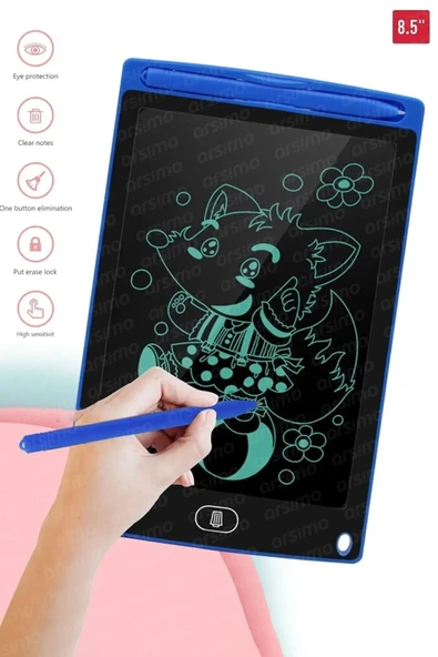 Ufak Tefek Şeyler Yazı Çizim Tableti Lcd 8,5 Inç Dijital Kalemli Çizim Yazı Tahtası Grafik Eğitim Tableti Kırmızı ürün görseli 1