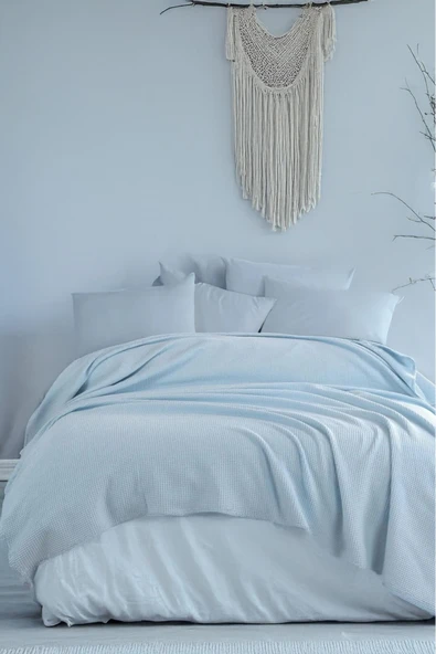 Ecocel Pike Örtü Çift Kişilik 200x230cm Karde BebeMavi ürün görseli 1