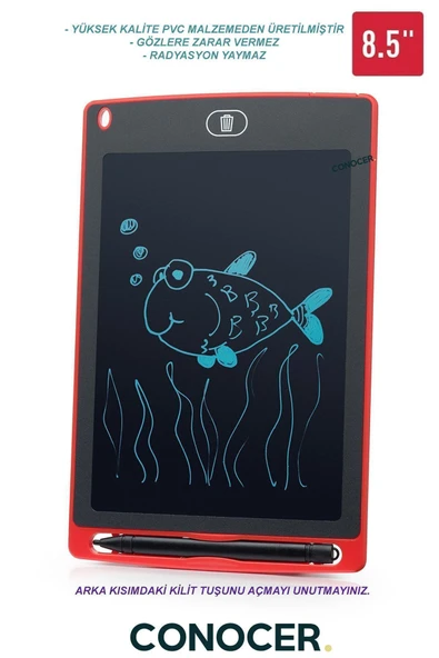 Ufak Tefek Şeyler Writing Tablet 8.5 Inç Dijital Kalemli Çizim Yazı Tahtası Grafik Not Yazma Eğitim Tableti Cks314 ürün görseli 1