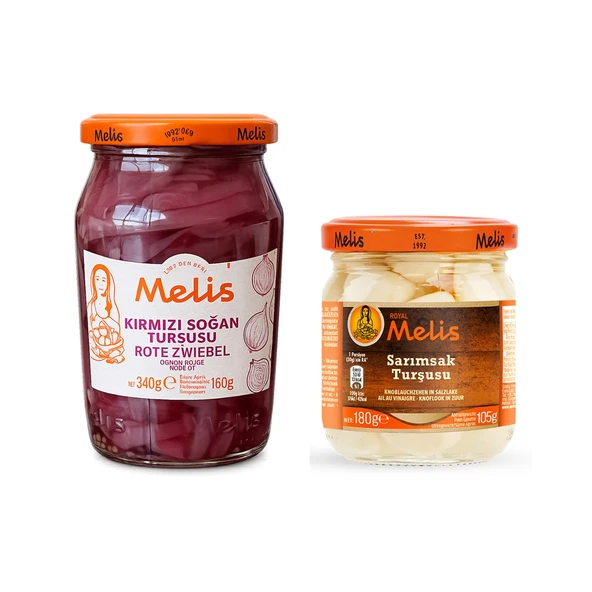 Melis Kırmızı Soğan Turşusu 340 gr + Sarımsak Turşusu 180 gr ürün görseli 1