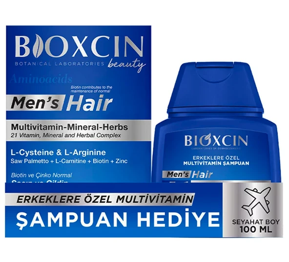 Bioxcin Men Hair Set - 30 Tablet + Şampuan 100 ml Hediyeli ürün görseli 1