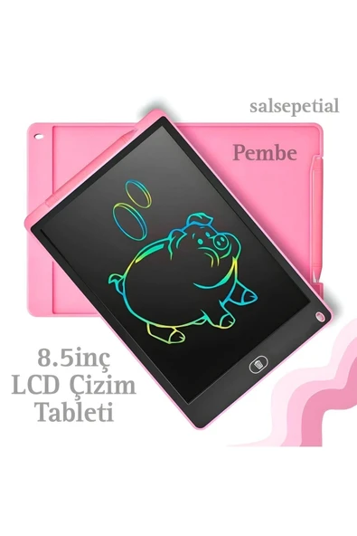Ufak Tefek Şeyler Grafik Dijital Kalemli LCD Çizim Tableti Çocuk Yazı Tahtası 8.5 Inc ürün görseli 1