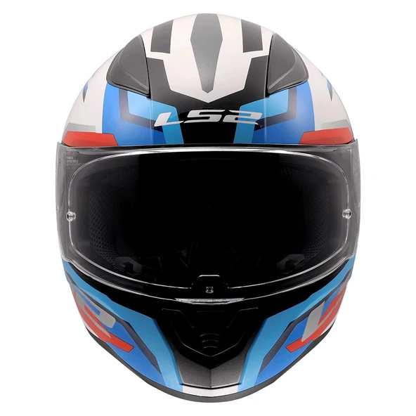 LS2 RAPID 2 HYPER BEYAZ-MAVİ-KIRMIZI KAPALI KASK - Resim 4