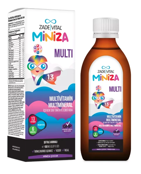 Zade Vital Miniza Multivitamin & Mineral Şurup 150 ml ürün görseli 1