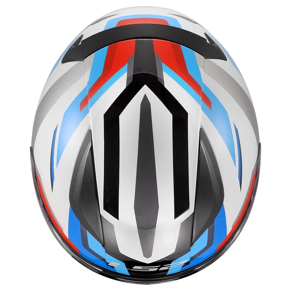 LS2 RAPID 2 HYPER BEYAZ-MAVİ-KIRMIZI KAPALI KASK - Resim 5