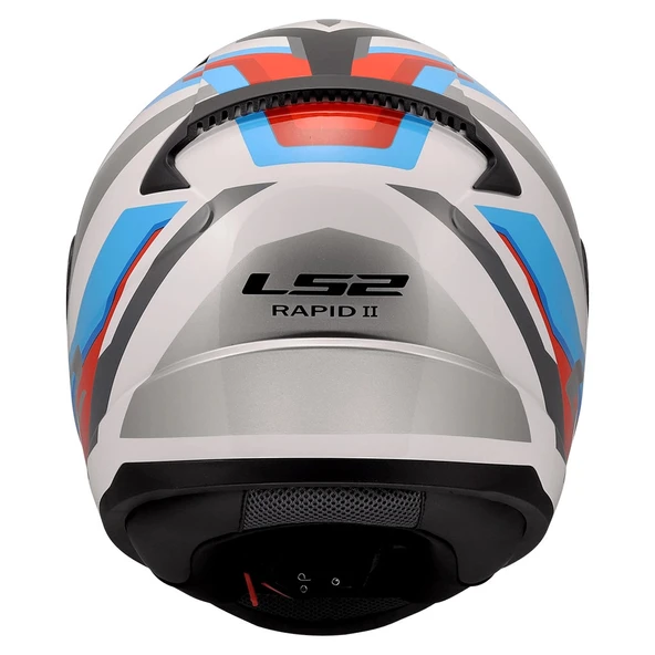 LS2 RAPID 2 HYPER BEYAZ-MAVİ-KIRMIZI KAPALI KASK - Resim 6