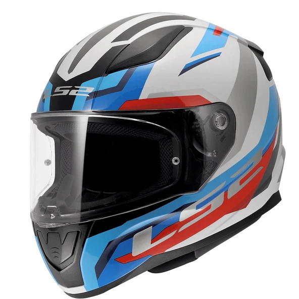 LS2 RAPID 2 HYPER BEYAZ-MAVİ-KIRMIZI KAPALI KASK ürün görseli 1