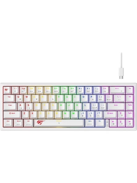 Havit Gamenote KB874L Beyaz RGB %60 TKL Red Switch Kablolu Mekanik Oyuncu Klavyesi Outlet ürün görseli 1