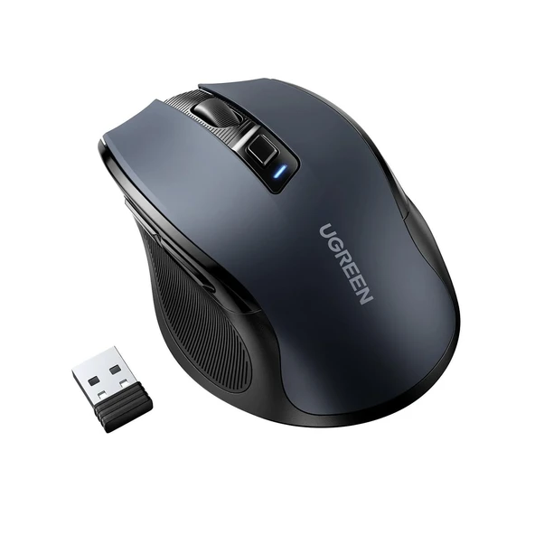 UGREEN 45390 MU006 Dual Mode 4000dpi 2.4GHz Kablosuz ve Bluetooth Sessiz Optik Mouse Siyah ürün görseli 1