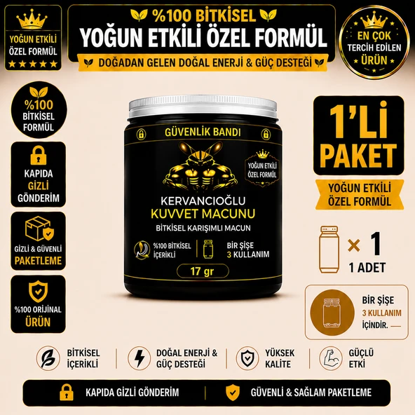 Kuvvet Macunu Bitkisel Atom Güç Enerji ve Performans Desteği (17gr x 1 Şişe) ürün görseli 1