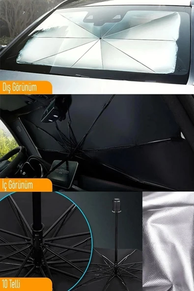 Ufak Tefek Şeyler CHERY NICHE 1.6 LUSSO Araca Uygun Oto Ön Cam Güneşliği Şemsiye ürün görseli 1