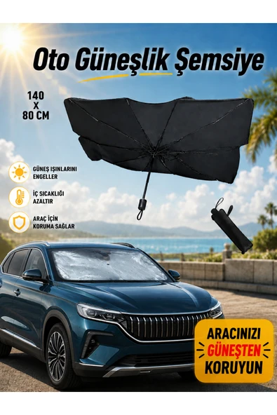 Ufak Tefek Şeyler TOGG T10X V1 RWD STANDART MENZIL 160KW Araca Uygun Oto Ön Cam Güneşliği Şemsiye ürün görseli 1
