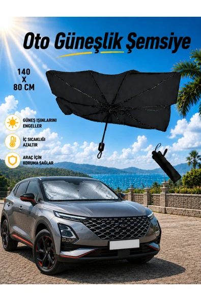 Ufak Tefek Şeyler CHERY OMODA 5 PRO VISION Araca Uygun Oto Ön Cam Güneşliği Şemsiye ürün görseli 1