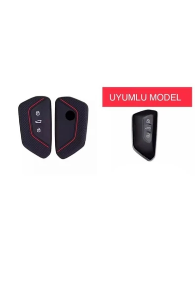 Ufak Tefek Şeyler Yeni Volkswagen Caddy Silikon Anahtar Koruma Kılıfı Siyah Renk ürün görseli 1