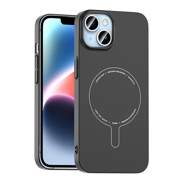 iPhone 13 Kılıf Magsafe Şarj Özellikli Kamera Korumalı Elio Sert PC Kapak ürün görseli 1