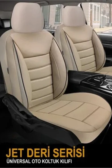 Volkswagen Jetta 1.2 Tsi Bmt 105 Comfortline Dsg 2019 UYUMLU DERİ OTO KILIFI TAM SET BEJ ürün görseli 1
