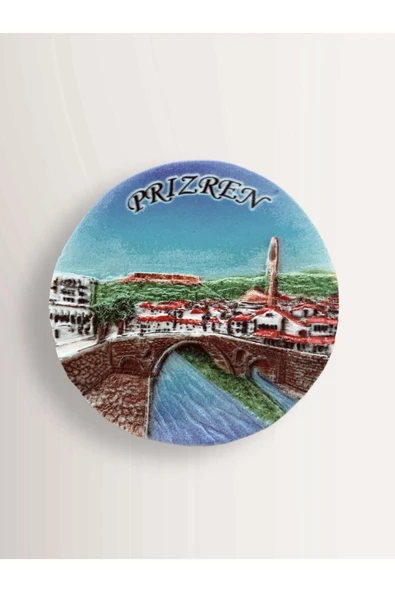 PRİZREN ( KOSOVA ) Temalı Polyester Kabartma Magnet Buzdolabı Süsü ürün görseli 1