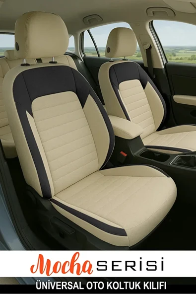 Lada Kalina Hatchback (2192) Sport 1.6 (118 Hp) 2014 UYUMLU TAY TÜYÜ MOCA OTO KILIFI TAM SET BEJ ürün görseli 1